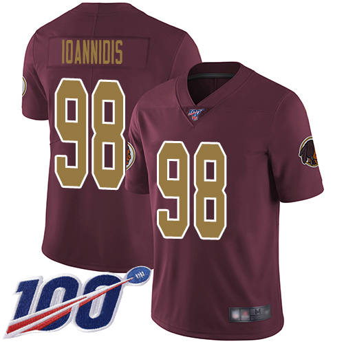 Washington Redskins Limited Burgundy Red Men Matt Ioannidis Alternate Jersey NFL Football #98 100th